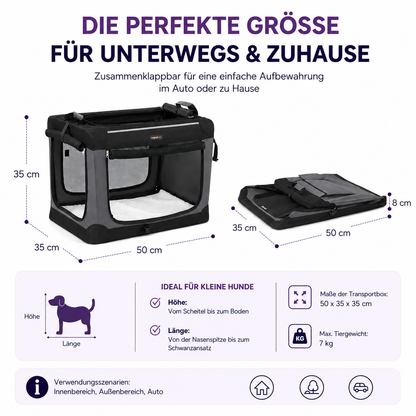 Faltbare Hundebox – Bequemer Zugang von allen Seiten