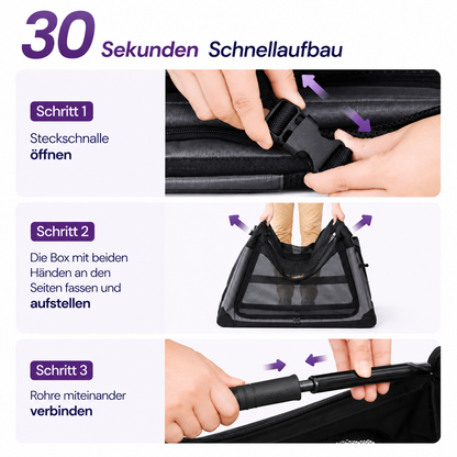 Faltbare Hundebox – Bequemer Zugang von allen Seiten