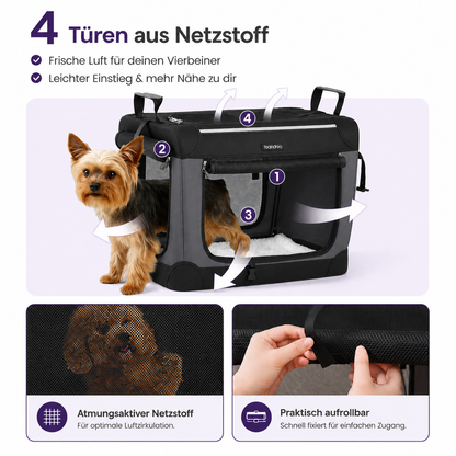 Faltbare Hundebox – Bequemer Zugang von allen Seiten