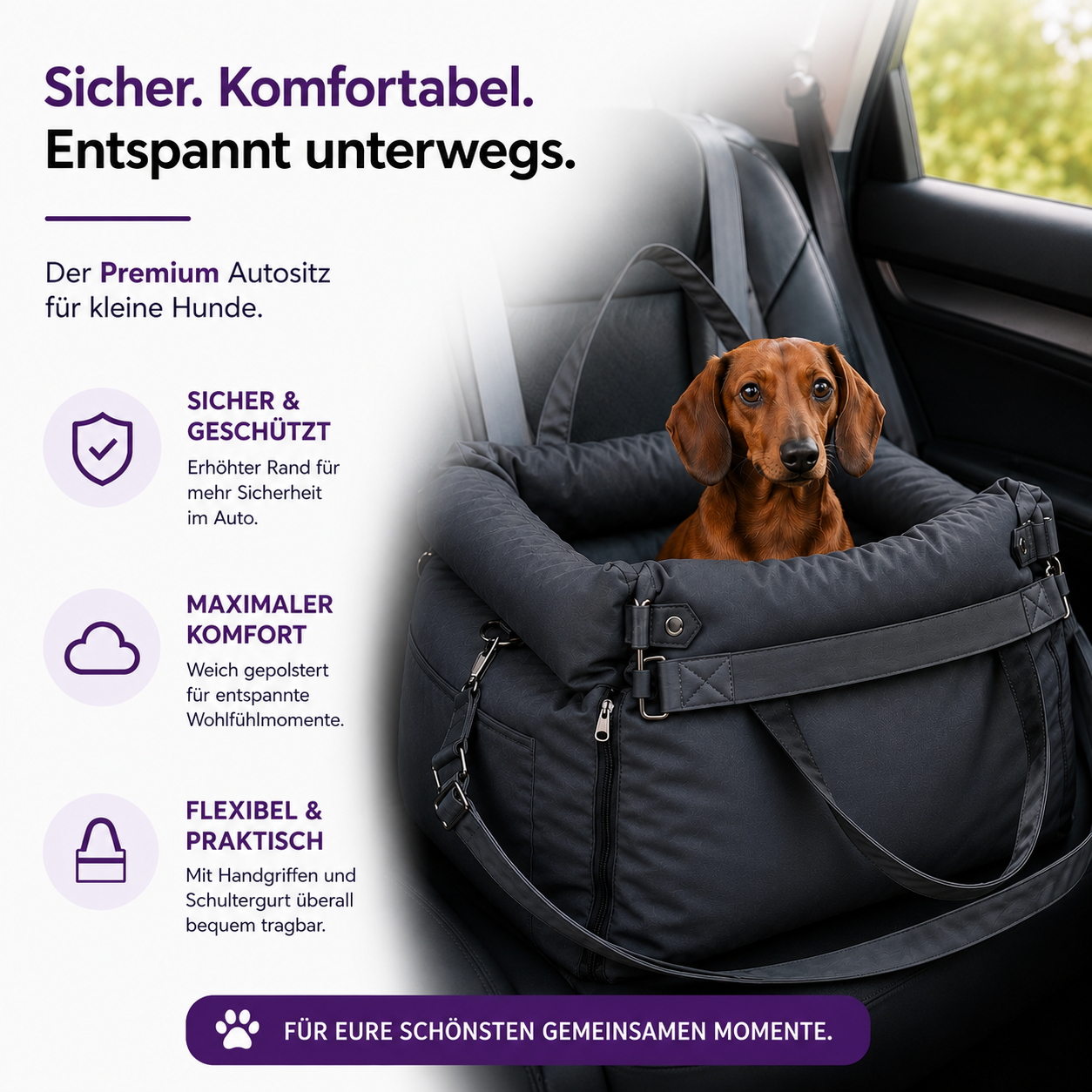 2-in-1 Reisebett & Autositz – Sicher unterwegs, entspannt angekommen