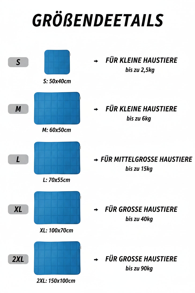 Premium Kühlmatte für Hunde & Katzen - Erfrischender Komfort an heißen Tagen