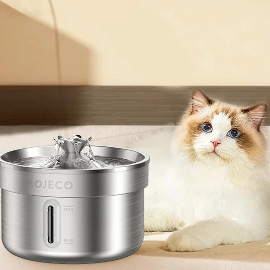 🐾 ROJECO Edelstahl-Trinkbrunnen für Hunde & Katzen – Frisches Wasser, jederzeit bereit